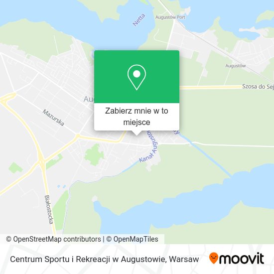 Mapa Centrum Sportu i Rekreacji w Augustowie