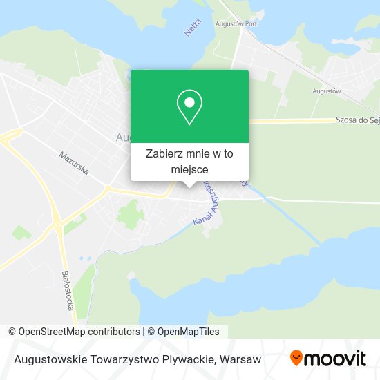 Mapa Augustowskie Towarzystwo Plywackie