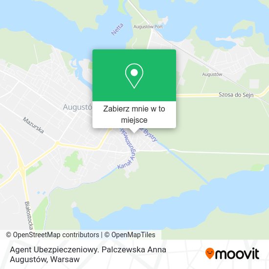 Mapa Agent Ubezpieczeniowy. Palczewska Anna Augustów