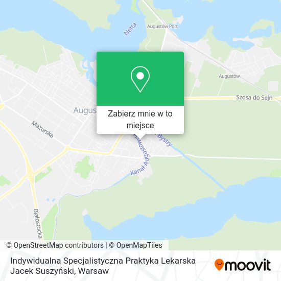 Mapa Indywidualna Specjalistyczna Praktyka Lekarska Jacek Suszyński