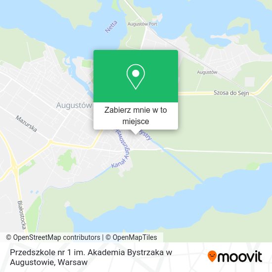 Mapa Przedszkole nr 1 im. Akademia Bystrzaka w Augustowie