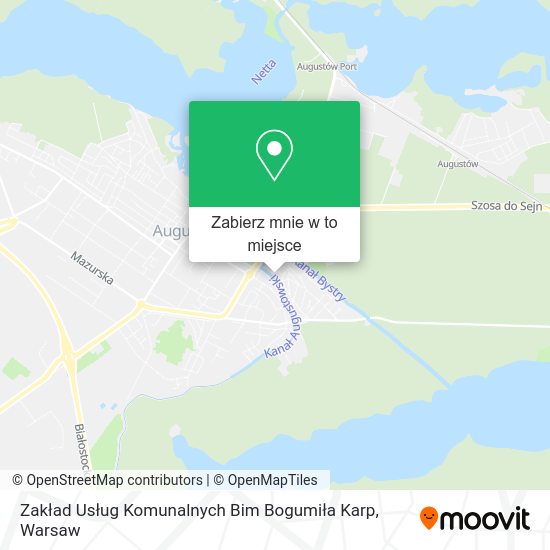 Mapa Zakład Usług Komunalnych Bim Bogumiła Karp