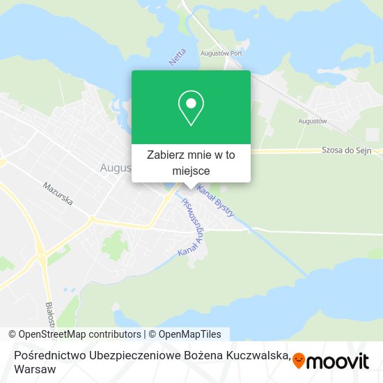 Mapa Pośrednictwo Ubezpieczeniowe Bożena Kuczwalska