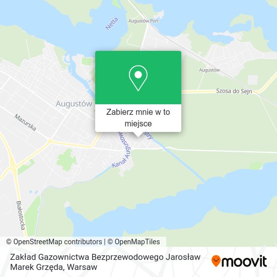 Mapa Zakład Gazownictwa Bezprzewodowego Jarosław Marek Grzęda