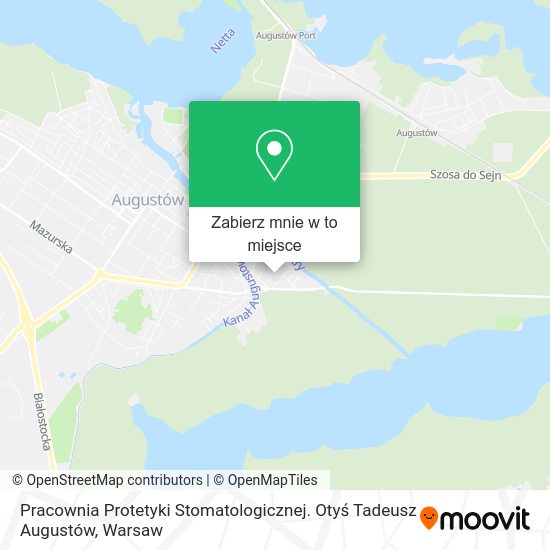 Mapa Pracownia Protetyki Stomatologicznej. Otyś Tadeusz Augustów