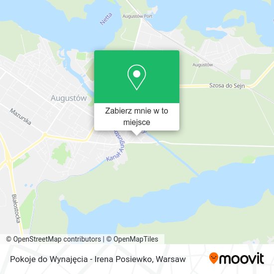 Mapa Pokoje do Wynajęcia - Irena Posiewko