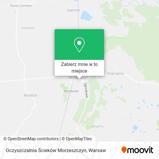 Mapa Oczyszczalnia Ścieków Morzeszczyn