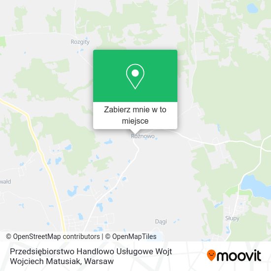 Mapa Przedsiębiorstwo Handlowo Usługowe Wojt Wojciech Matusiak