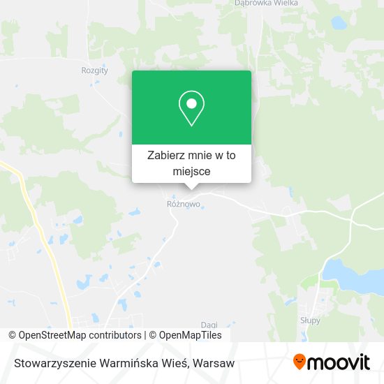 Mapa Stowarzyszenie Warmińska Wieś