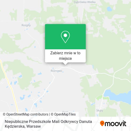 Mapa Niepubliczne Przedszkole Mali Odkrywcy Danuta Kędzierska