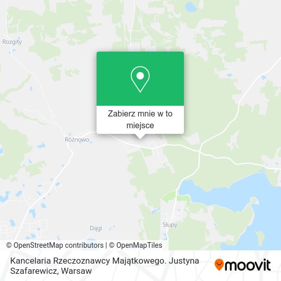 Mapa Kancelaria Rzeczoznawcy Majątkowego. Justyna Szafarewicz