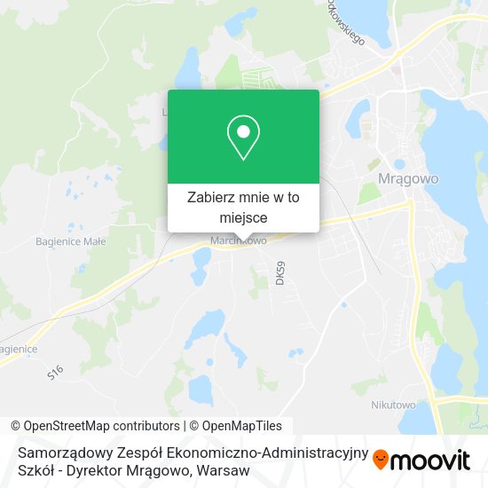 Mapa Samorządowy Zespół Ekonomiczno-Administracyjny Szkół - Dyrektor Mrągowo