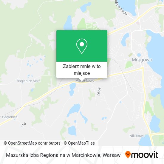 Mapa Mazurska Izba Regionalna w Marcinkowie