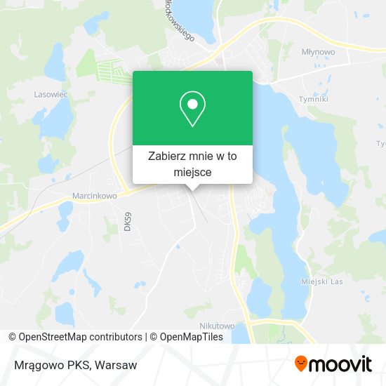 Mapa Mrągowo PKS