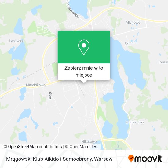 Mapa Mrągowski Klub Aikido i Samoobrony