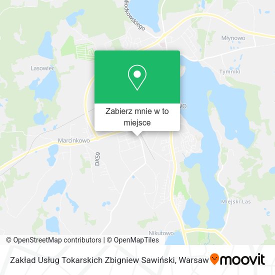 Mapa Zakład Usług Tokarskich Zbigniew Sawiński