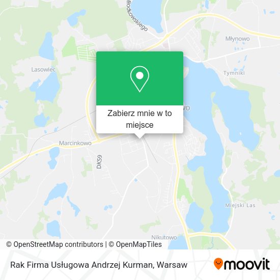 Mapa Rak Firma Usługowa Andrzej Kurman