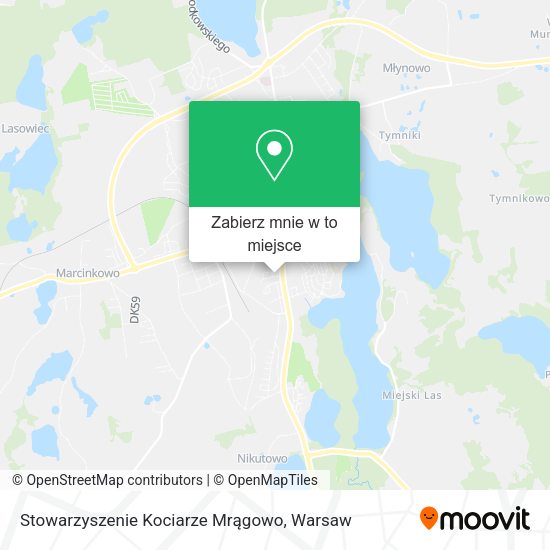 Mapa Stowarzyszenie Kociarze Mrągowo