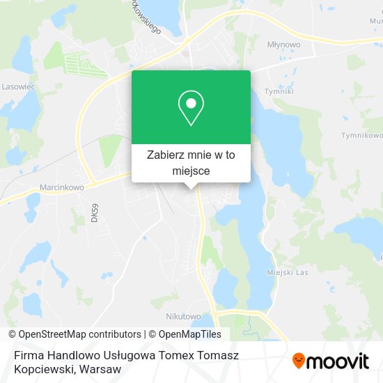 Mapa Firma Handlowo Usługowa Tomex Tomasz Kopciewski