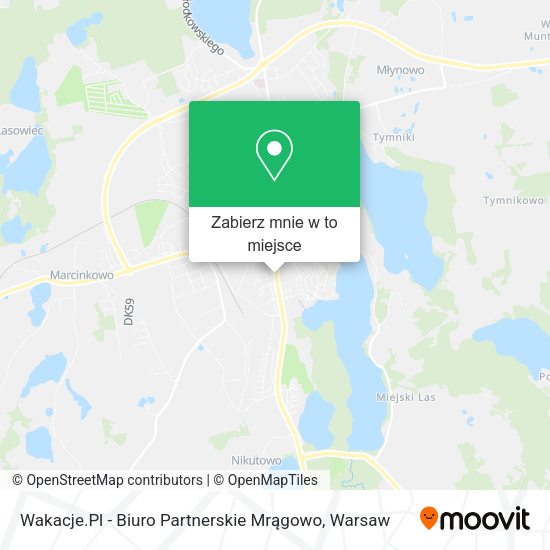 Mapa Wakacje.Pl - Biuro Partnerskie Mrągowo