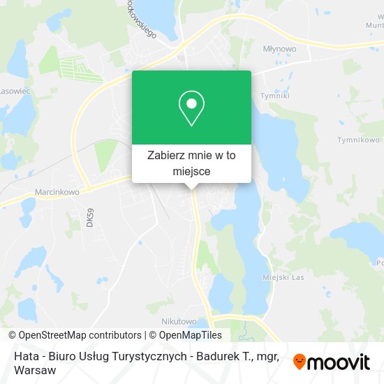 Mapa Hata - Biuro Usług Turystycznych - Badurek T., mgr