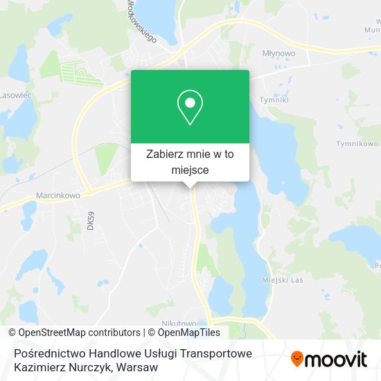 Mapa Pośrednictwo Handlowe Usługi Transportowe Kazimierz Nurczyk