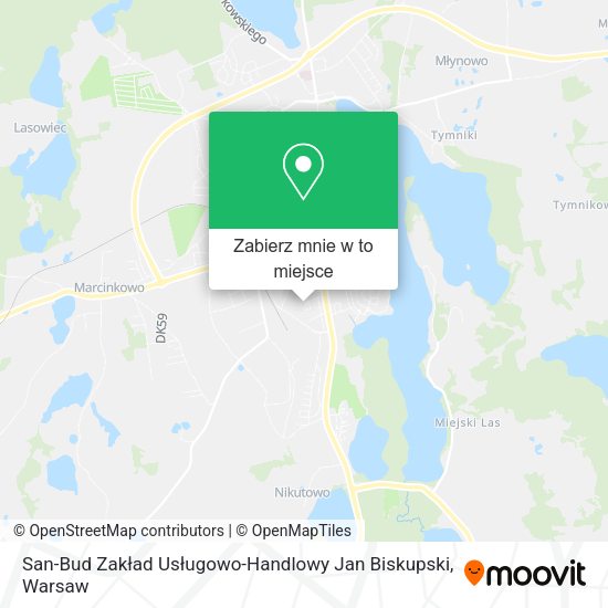 Mapa San-Bud Zakład Usługowo-Handlowy Jan Biskupski