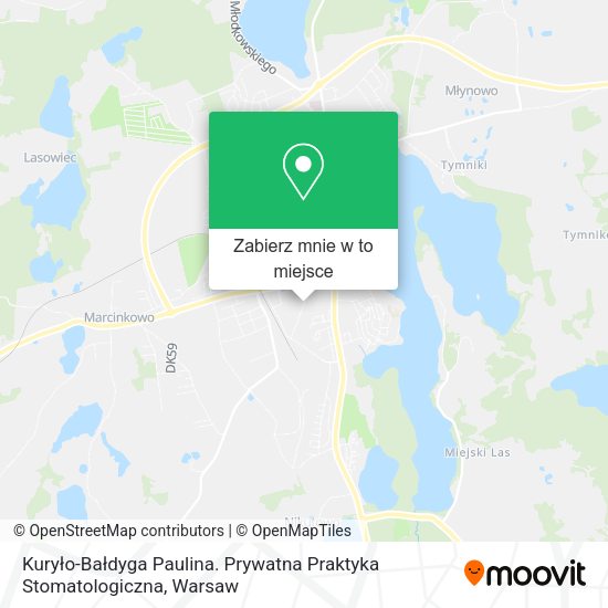 Mapa Kuryło-Bałdyga Paulina. Prywatna Praktyka Stomatologiczna