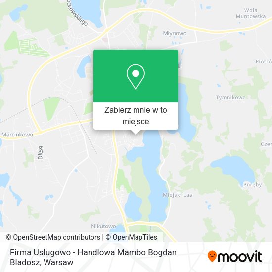 Mapa Firma Usługowo - Handlowa Mambo Bogdan Bladosz