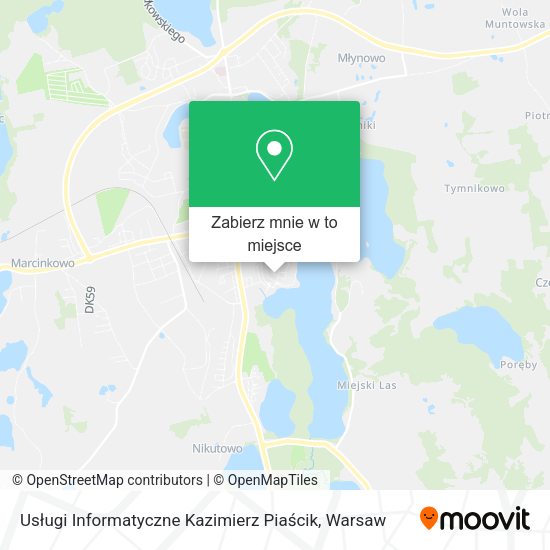 Mapa Usługi Informatyczne Kazimierz Piaścik