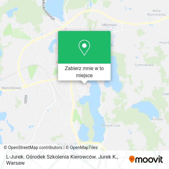 Mapa L-Jurek. Ośrodek Szkolenia Kierowców. Jurek K.