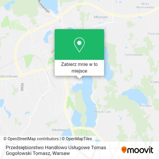 Mapa Przedsiębiorstwo Handlowo Usługowe Tomas Gogołowski Tomasz