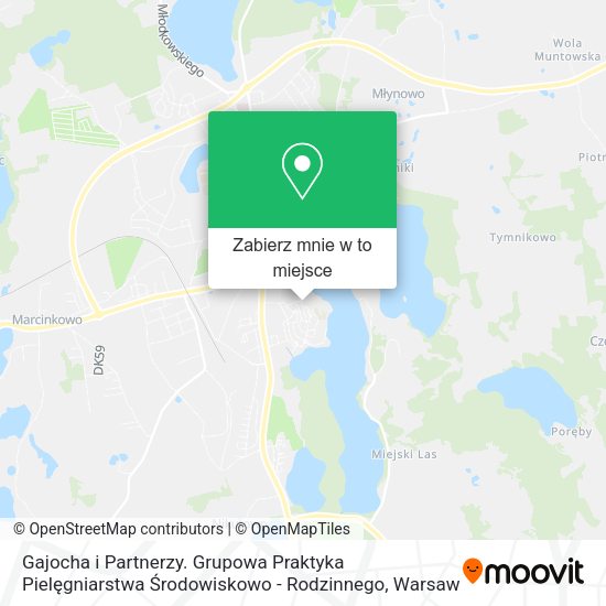 Mapa Gajocha i Partnerzy. Grupowa Praktyka Pielęgniarstwa Środowiskowo - Rodzinnego