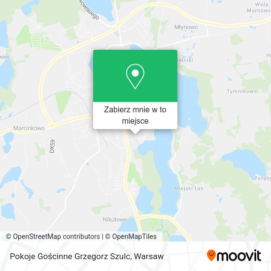 Mapa Pokoje Gościnne Grzegorz Szulc