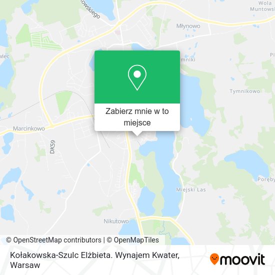 Mapa Kołakowska-Szulc Elżbieta. Wynajem Kwater