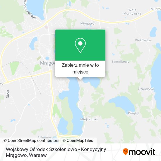 Mapa Wojskowy Ośrodek Szkoleniowo - Kondycyjny Mrągowo