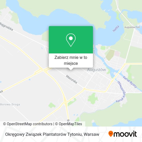 Mapa Okręgowy Związek Plantatorów Tytoniu