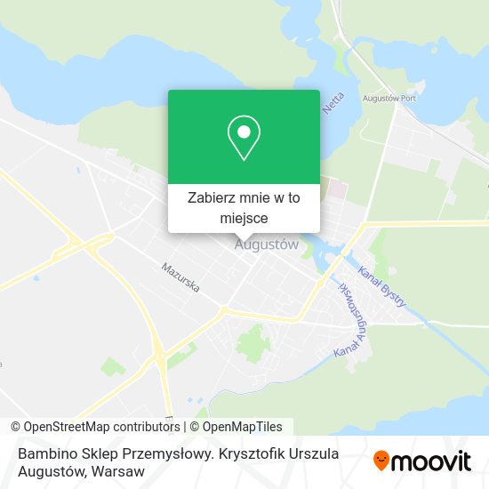 Mapa Bambino Sklep Przemysłowy. Krysztofik Urszula Augustów