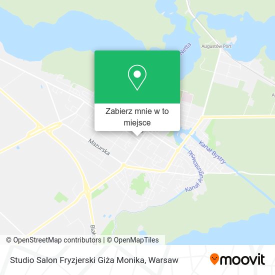 Mapa Studio Salon Fryzjerski Giża Monika