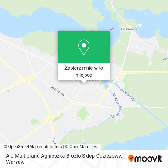 Mapa A J Multibrand Agnieszka Brozio Sklep Odziezowy