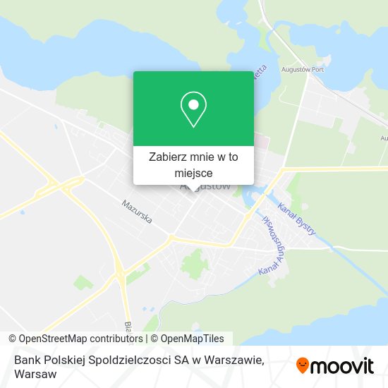 Mapa Bank Polskiej Spoldzielczosci SA w Warszawie