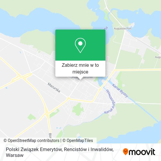 Mapa Polski Związek Emerytów, Rencistów i Inwalidów