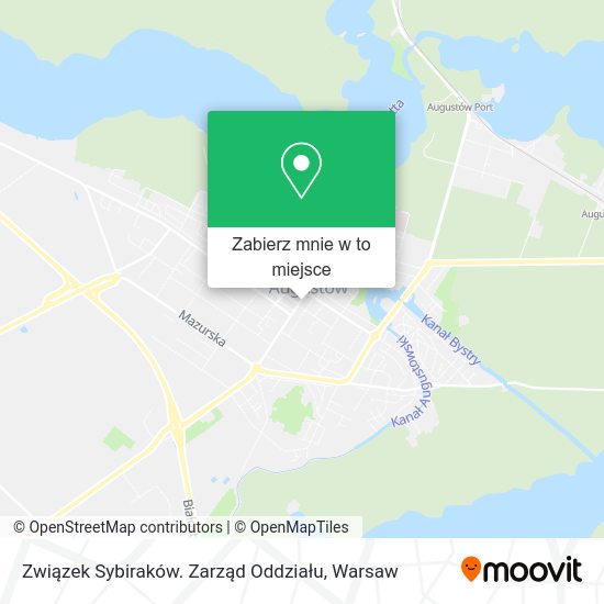 Mapa Związek Sybiraków. Zarząd Oddziału