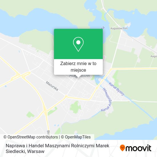 Mapa Naprawa i Handel Maszynami Rolniczymi Marek Siedlecki