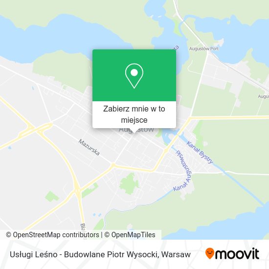 Mapa Usługi Leśno - Budowlane Piotr Wysocki