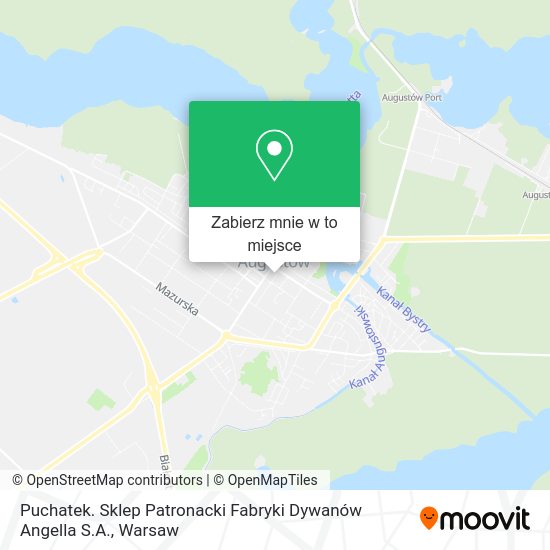 Mapa Puchatek. Sklep Patronacki Fabryki Dywanów Angella S.A.