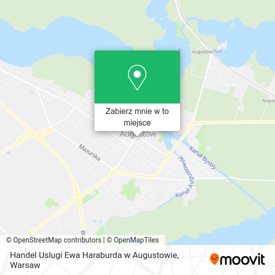 Mapa Handel Uslugi Ewa Haraburda w Augustowie