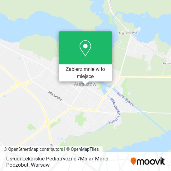 Mapa Usługi Lekarskie Pediatryczne /Maja/ Maria Poczobut