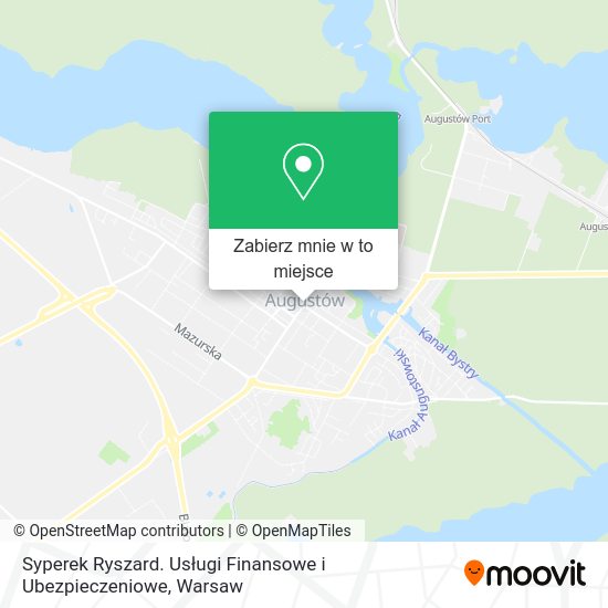 Mapa Syperek Ryszard. Usługi Finansowe i Ubezpieczeniowe