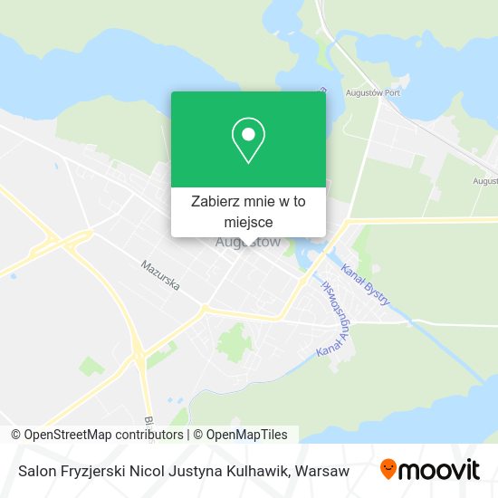 Mapa Salon Fryzjerski Nicol Justyna Kulhawik